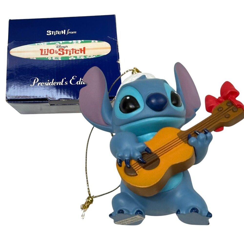 Stitch Ornament Presidents Edition‎ Disney Scholastic Decoration with Box